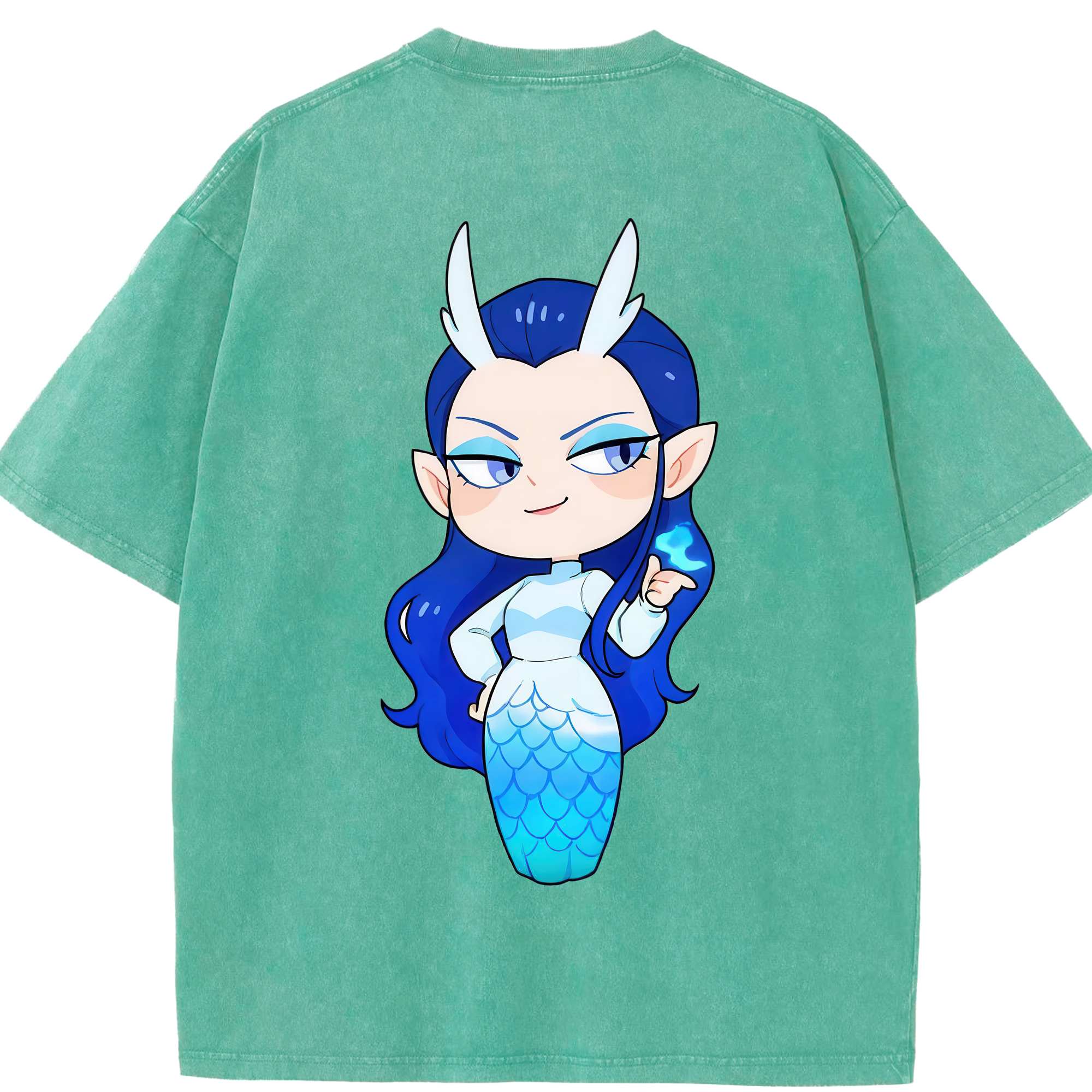 （画像用） Ne Zha 2 ナタ 魔童の大暴れ 綿100% ヴィンテージ風 半袖Tシャツ（背面プリント）